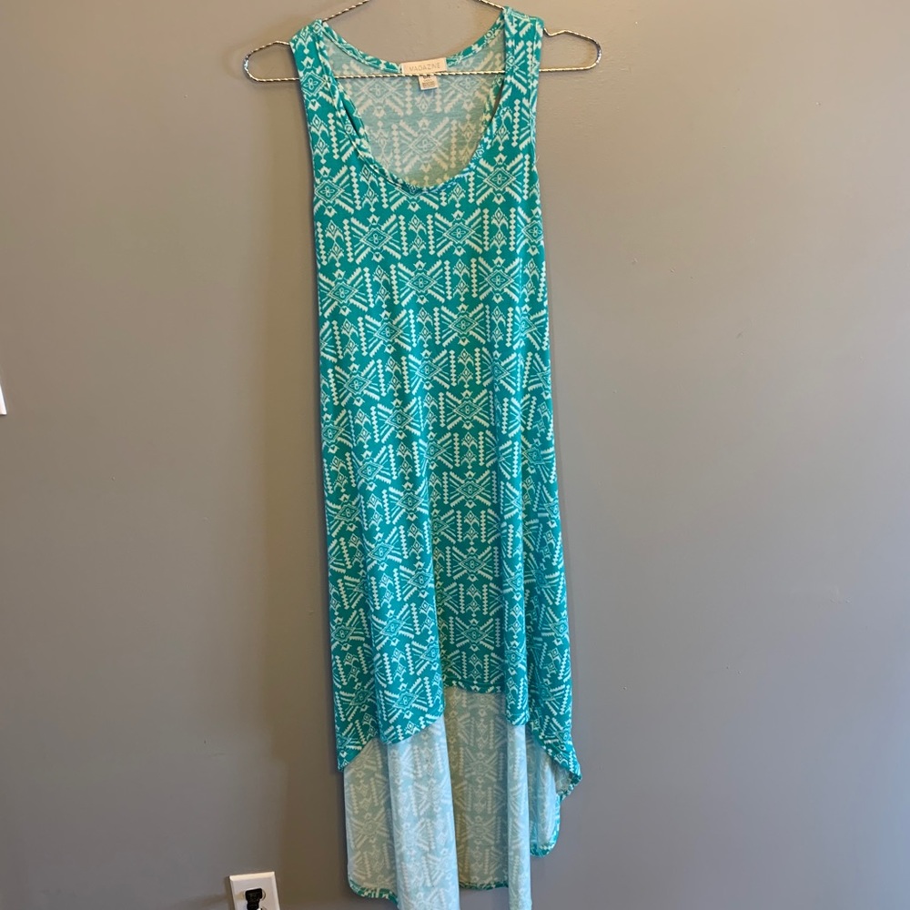 Cute teal tank dress sz lrg